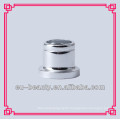 Shiny silver perfume pump stepped aluminium collar